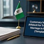 customary marriage affidavit in Nigeria for traditional marriage declaration
