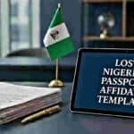 lost Nigerian passport affidavit template