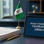 Nigeria mother's maiden name clarification affidavit template sample