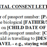 sample parental consent letter for child travel Nigeria format template